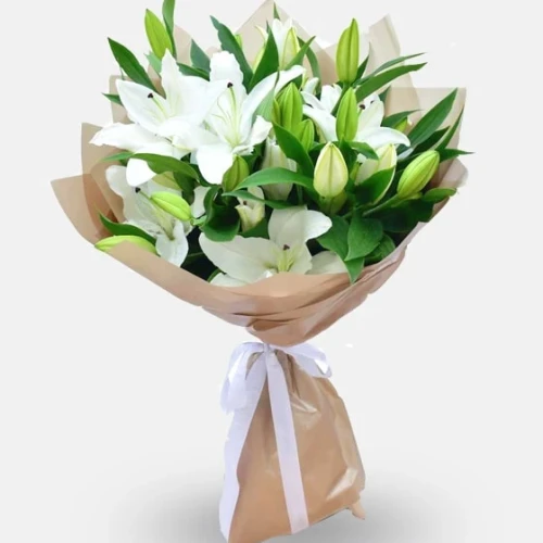 35 Beyaz Gerbera Buketi